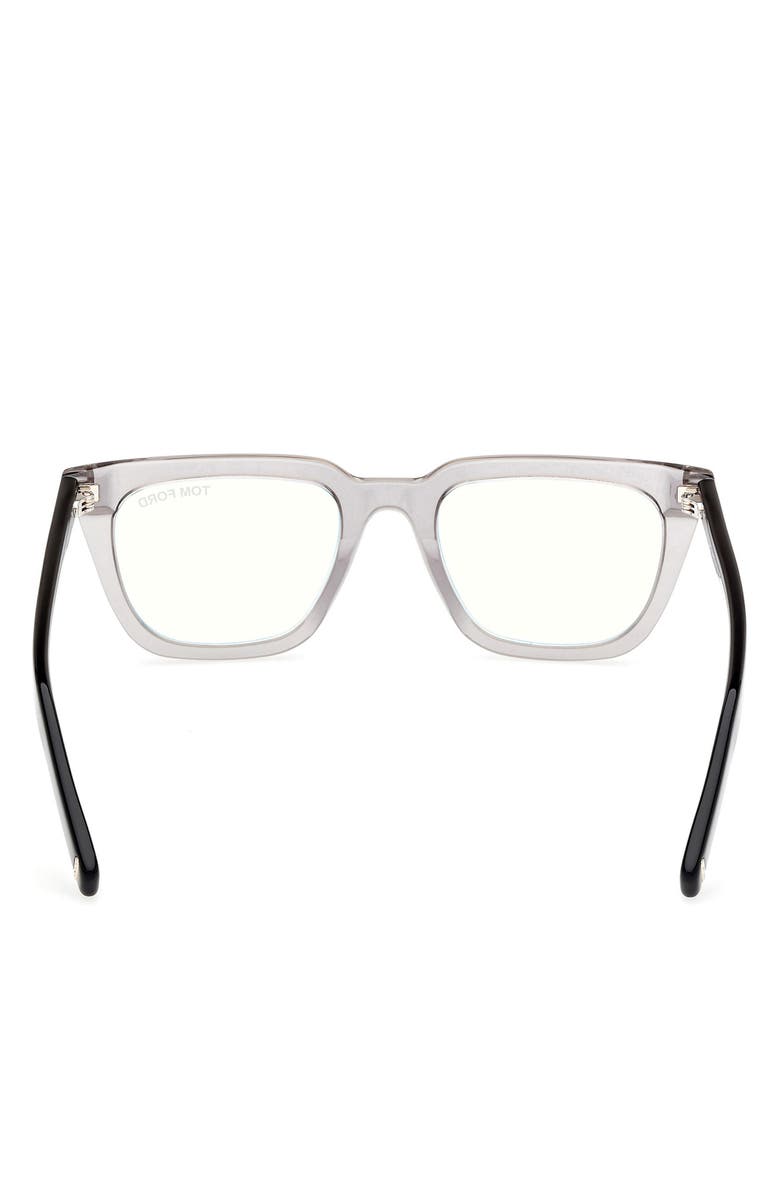TOM FORD 50mm Square Blue Light Blocking Glasses, Alternate, color, 