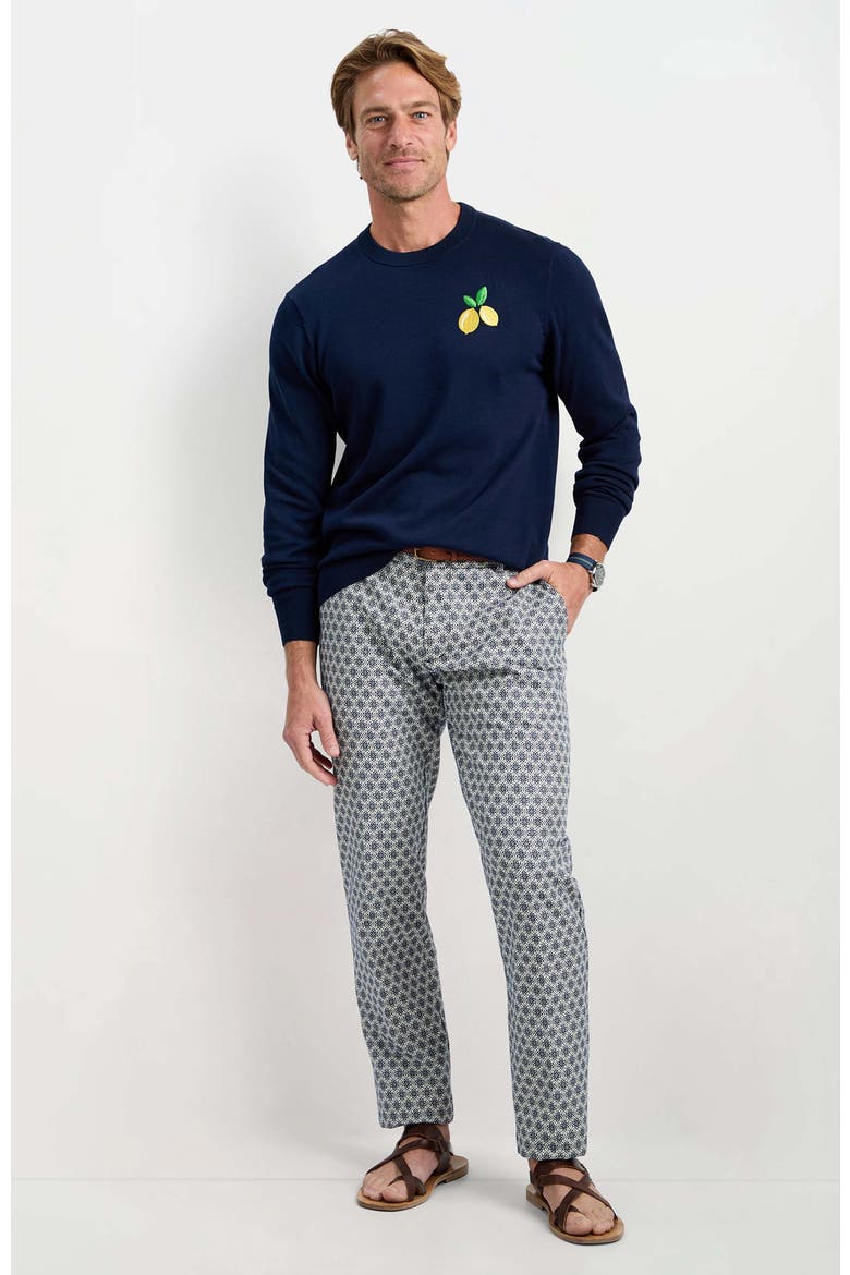 Clyde Slim Trouser Daisy Jacquard, Alternate, color, Ink