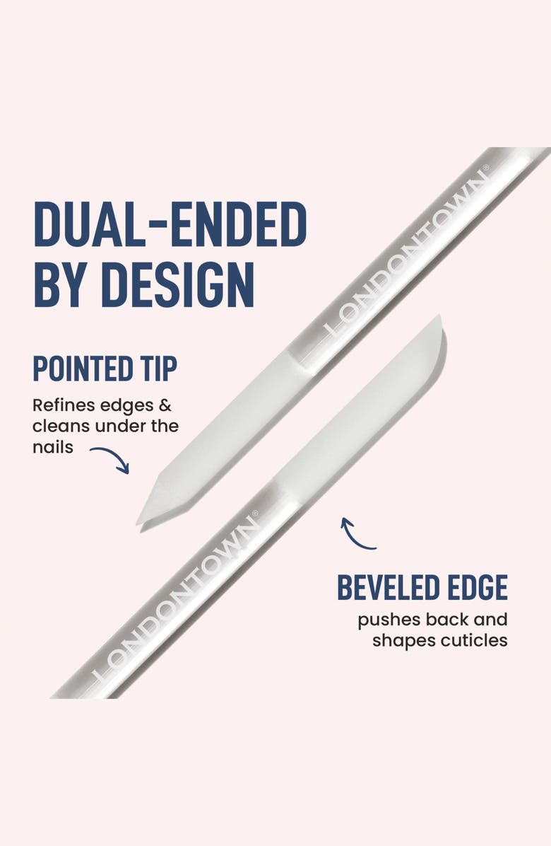 Londontown Double Sided Glass Cuticle Pusher, Alternate, color, 