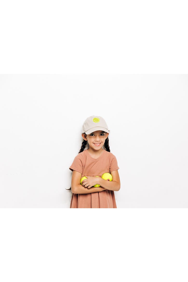 Terry Tennis Hat - Kids, Alternate, color, Dune