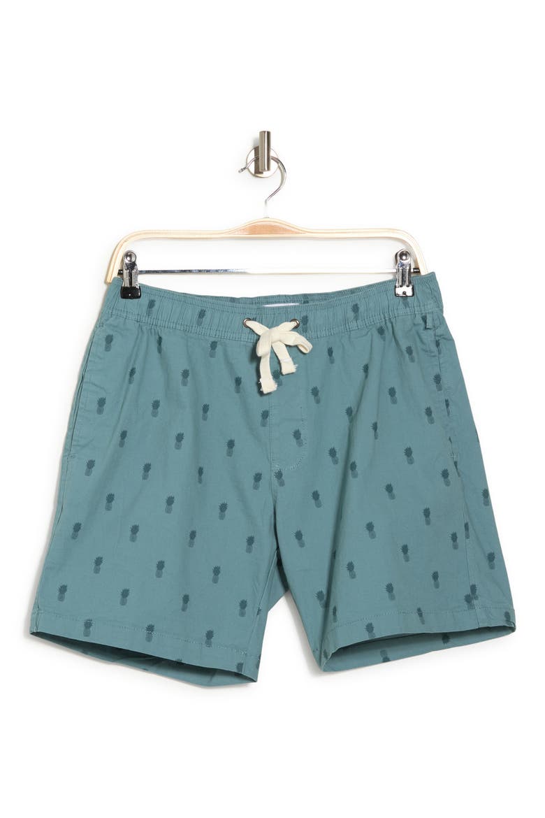 Stretch Chino Pull-On Shorts, Alternate, color, MINERAL BLUE