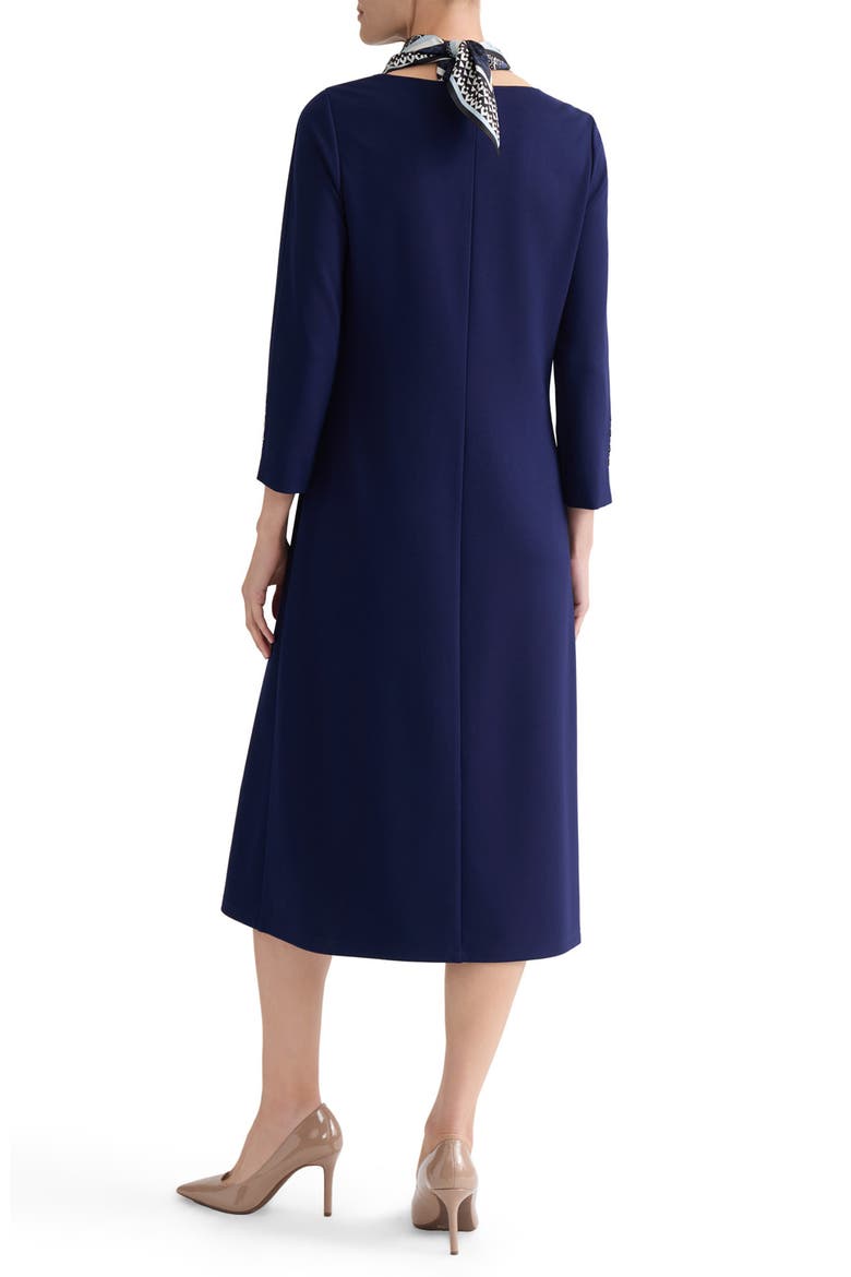 Shift Dress with Scarf, Alternate, color, PACIFIC NAVY MULTI