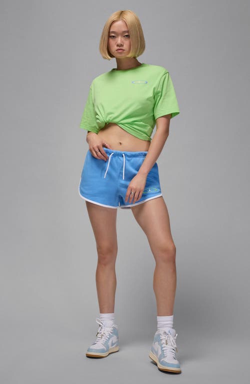 Jordan Brooklyn Graphic Fleece Shorts In Blue