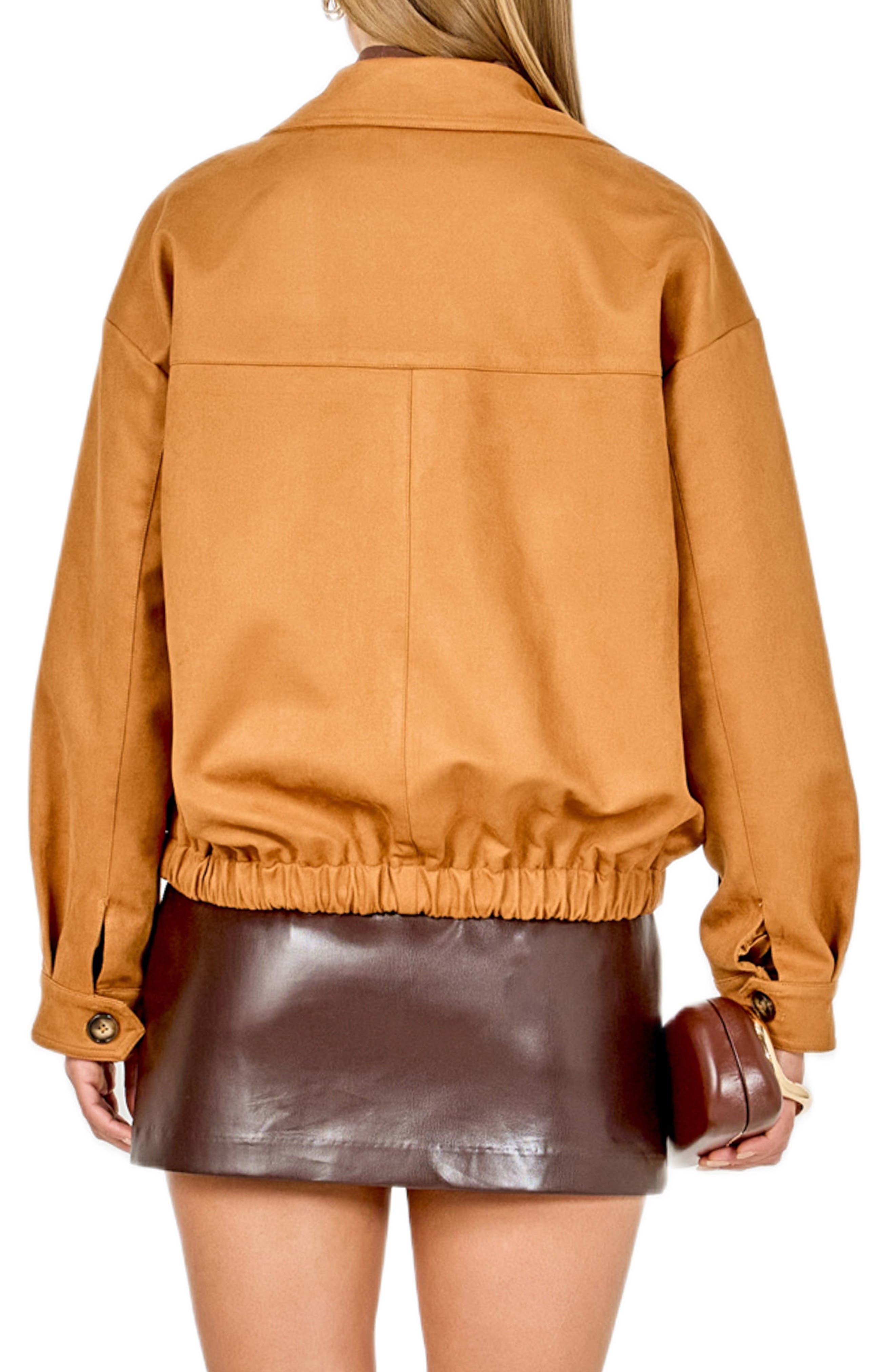 Oversized Faux Suede Jacket - image 2