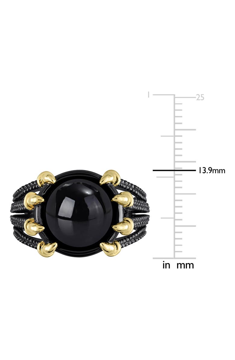 DELMAR Black Agate Rope Ring, Alternate, color, Black
