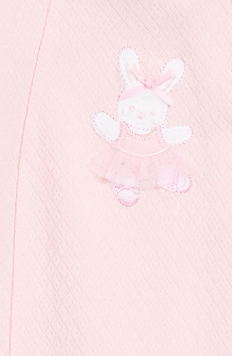 Little Me Ballet Bunny Footie & Beanie Set, Alternate, color, 