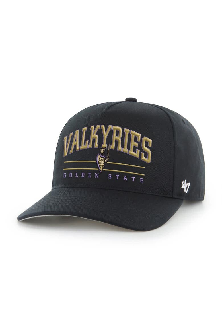 Men's '47 Eclipse Black Golden State Valkyries Roscoe Hitch Adjustable Hat, Main, color, Eclipse Black
