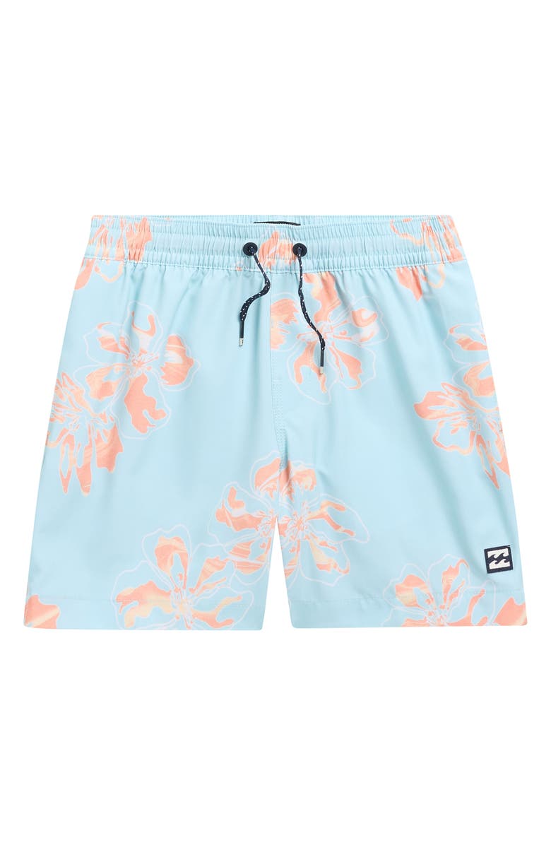 Billabong Kids' Sundays Layback Swim Trunks, Main, color, Dusty Blue