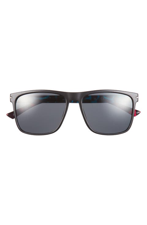 56mm Polarized Square Sunglasses