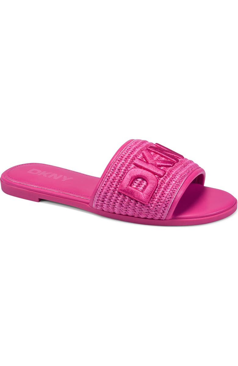 DKNY Winslet Slide Sandal - Wide Width, Main, color, Hot Pink