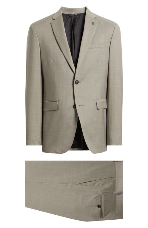 Ross Slim Fit Taupe Wool Suit