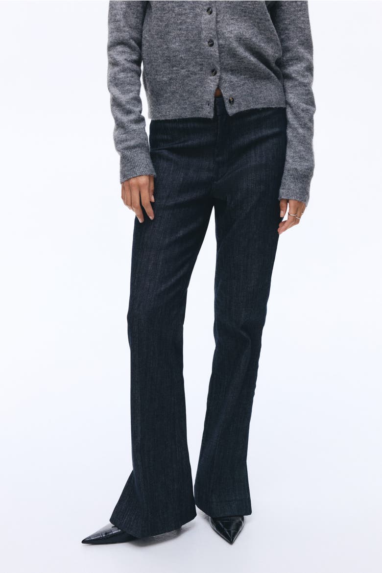 High Flared Jeans, Alternate, color, Dark denim blue