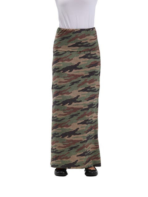 Essential Womens Soft Stretch Elastic Waist Maxi Skirt