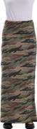 24seven Comfort Apparel Essential Womens Soft Stretch Elastic Waist Maxi Skirt