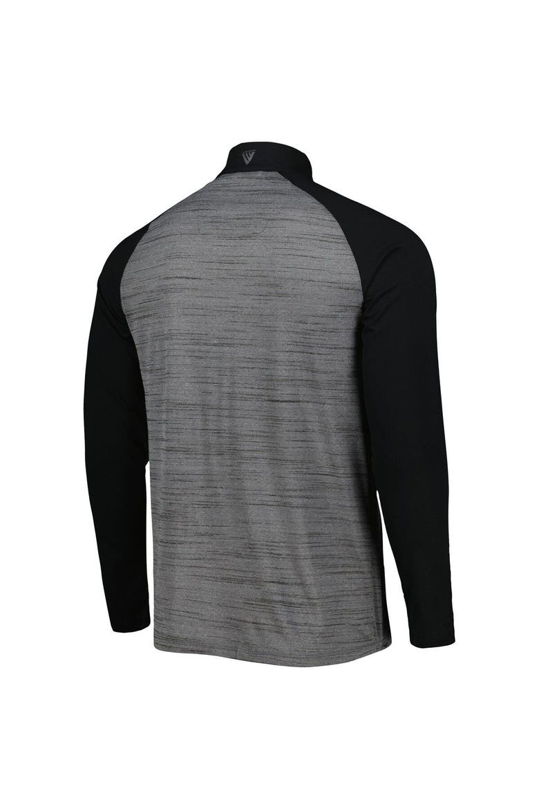 Men's Levelwear Heather Gray Chicago White Sox Vandal Raglan Quarter-Zip Top, Alternate, color, Heather Gray