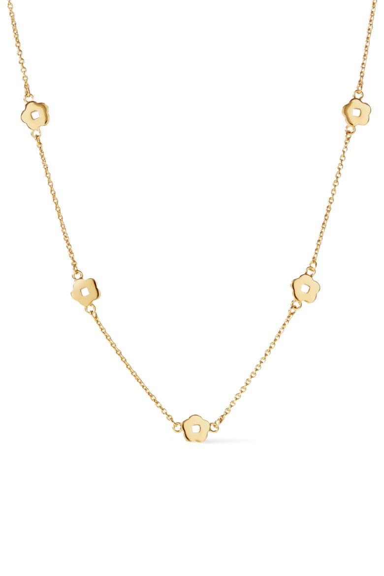 Flower Station Necklace - Rowena Necklace, Main, color, Gold