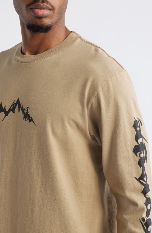 Afield Out Shake Long Sleeve Cotton Graphic T-shirt In Brown