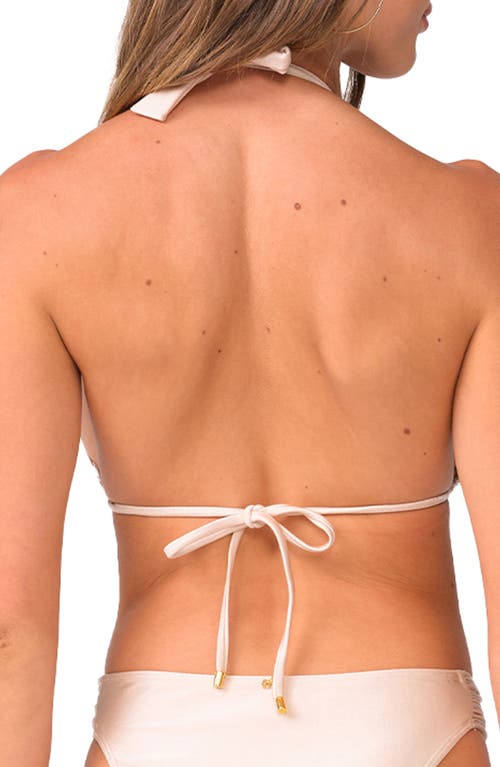 Pq Swim Lace Overlay Bikini Top In Vanilla