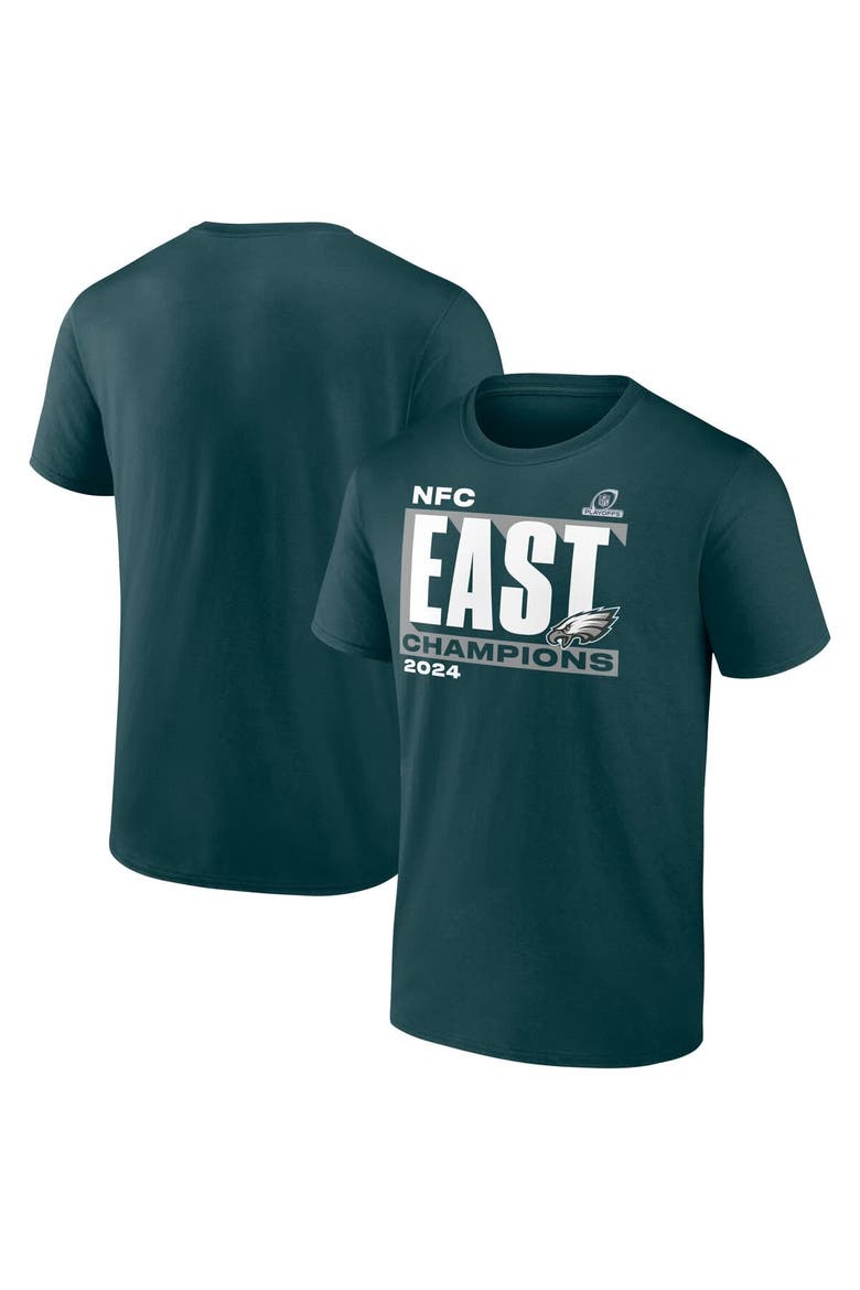 Men's Fanatics  Midnight Green Philadelphia Eagles 2024 NFC East Division Champions Conquer T-Shirt, Alternate, color, Green