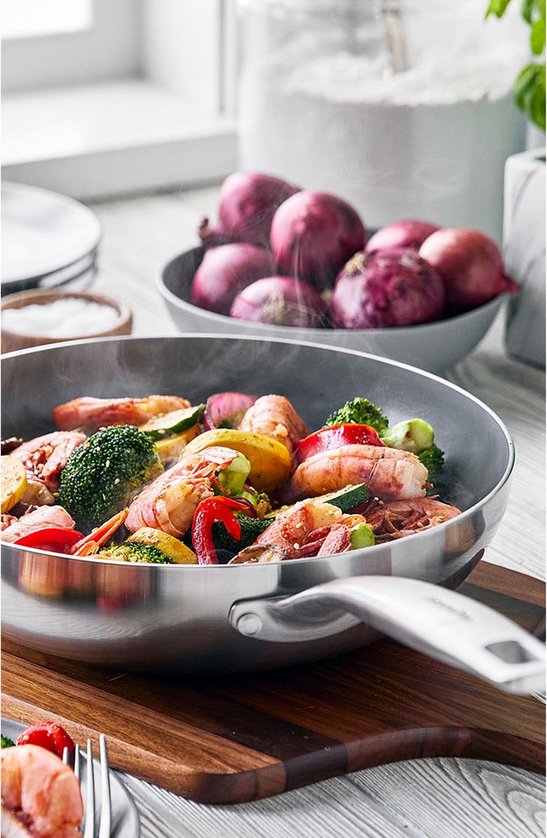 GreenPan Chatham Anodized Stainless Ceramic Nonstick Wok, Alternate, color, Stainless Steel