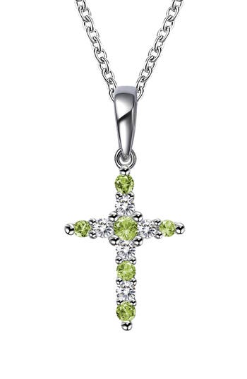 Lafonn Birthstone Cross Pendant Necklace