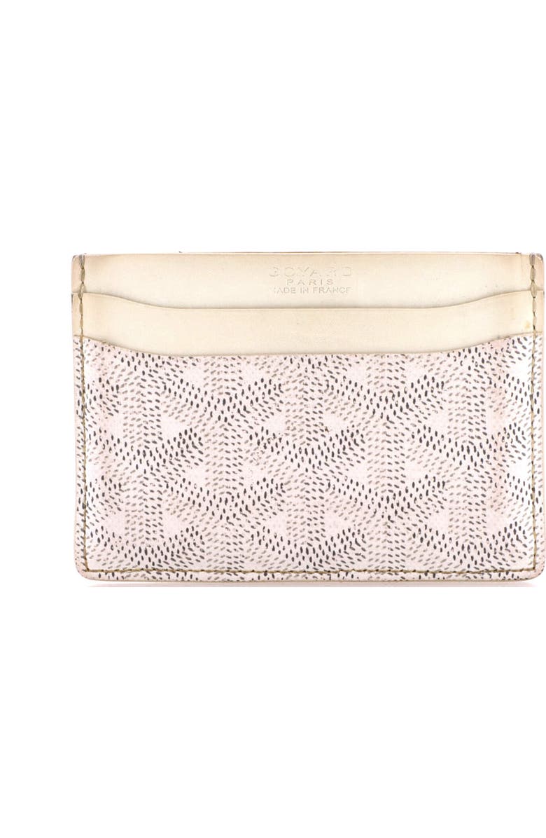 Pre-Owned Goyard Saint Sulpice Card Holder Coated Canvas, Main, color, White