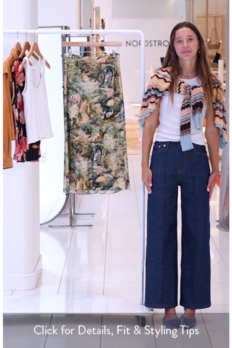 Maeve Landscape Print Midi Skirt video