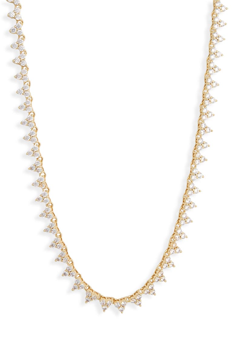 Electric Picks Sage Cubic Zirconia Tennis Necklace, Main, color,