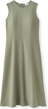 Cartolina Rain Pebbled Crepe Midi Dress