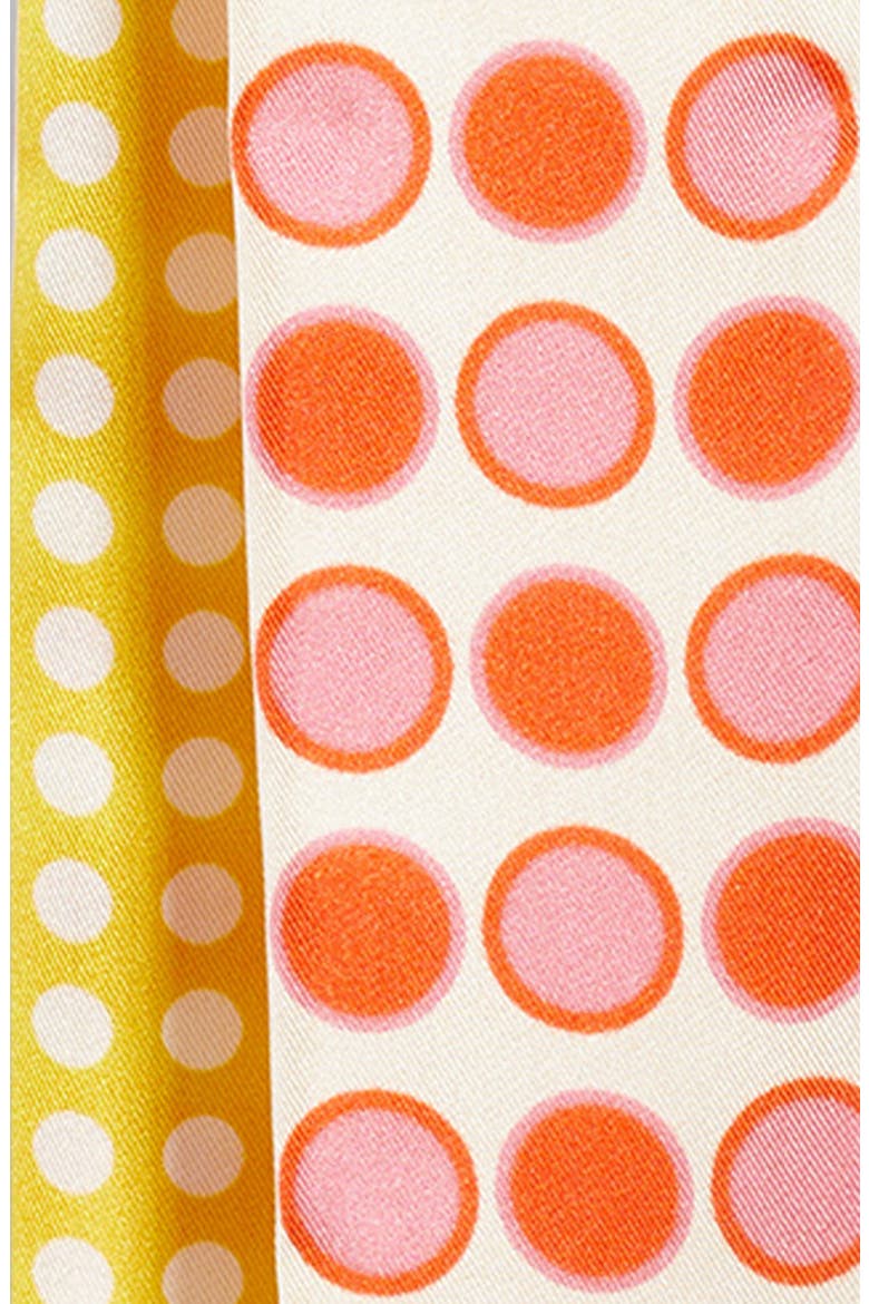 Spot & Dot Silk Satin Ribbon Scarf, Alternate, color, RED CLAY