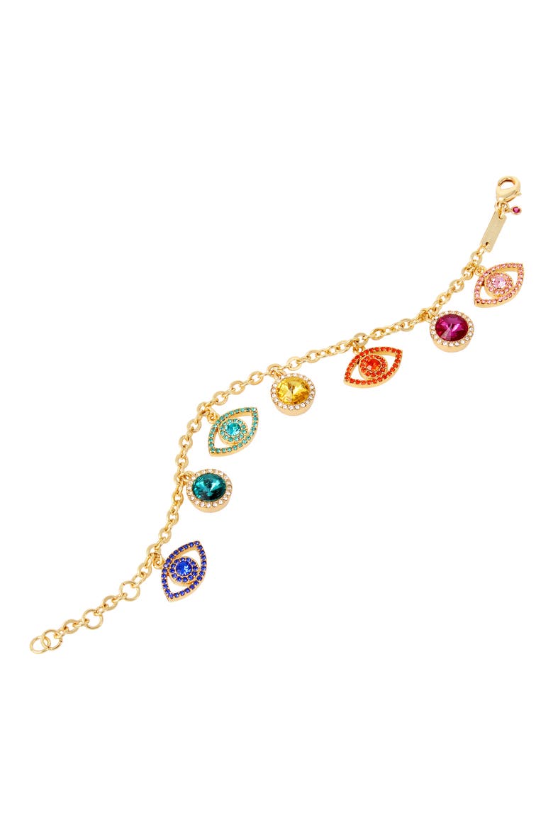 Evil Eye Charm Bracelet, Alternate, color, MULTI
