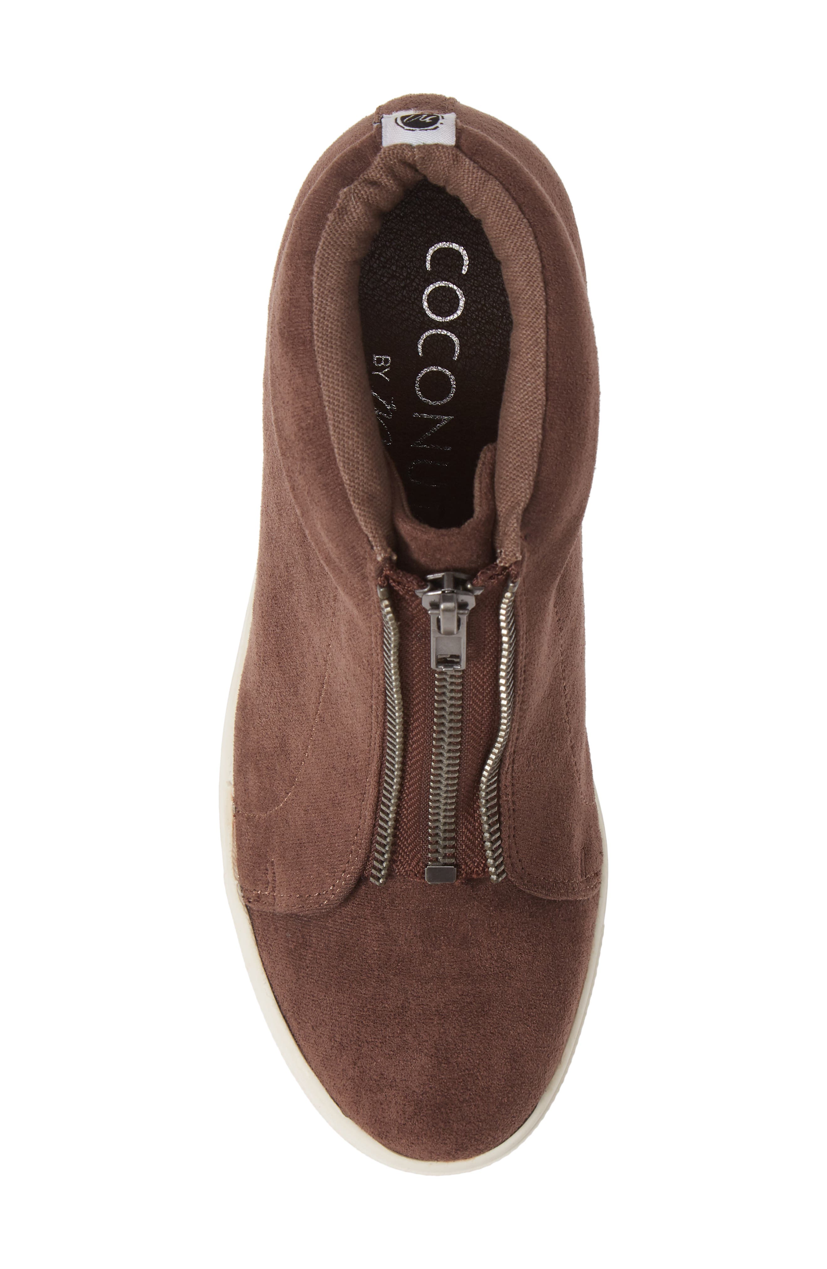 Zippy Hidden Wedge Sneaker, Alternate, color, CHOCOLATE