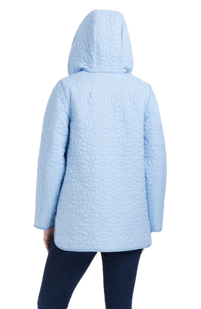 Kate Spade New York spade floral quilted a-line jacket, Alternate, color, Clear Sky
