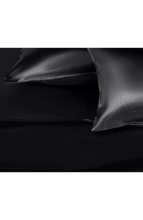 Martex Elegance Satin Sheet Set In Black