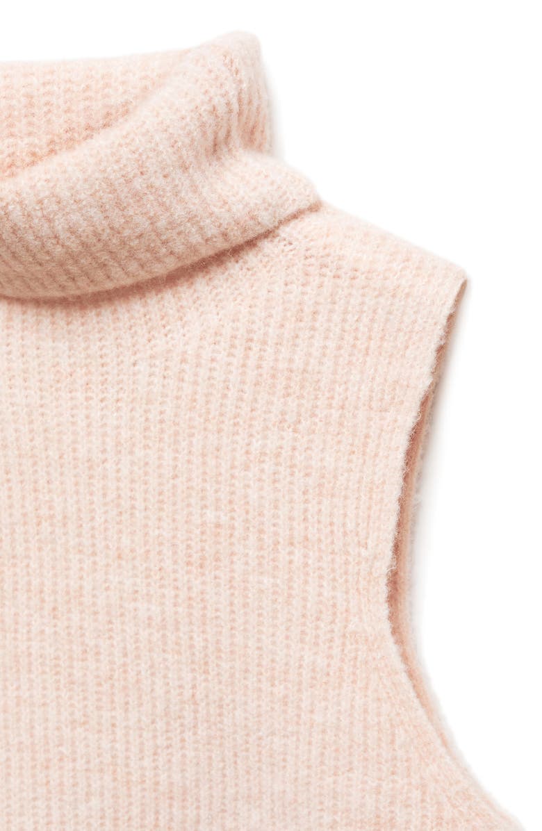 MANGO Sleeveless Turtleneck Sweater, Alternate, color, 