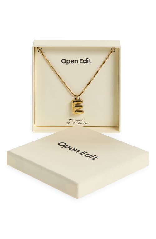 Open Edit Waterproof Bubble Initial Pendant Necklace