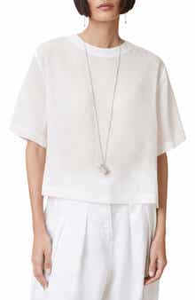 Lottie Linen & Silk Crop T-Shirt