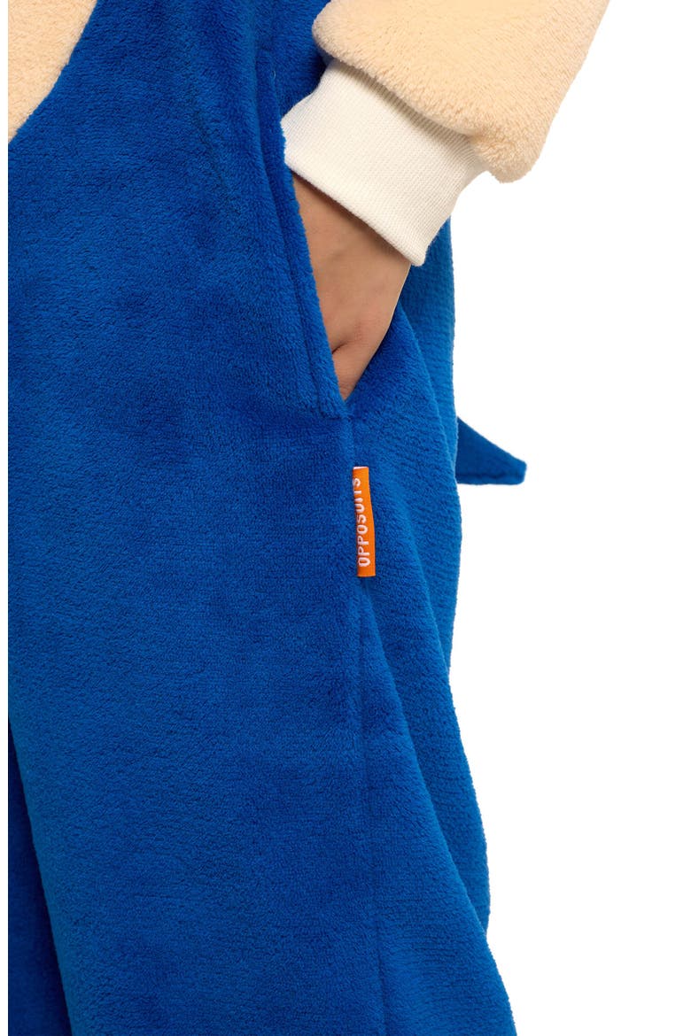 Kids' Sonic the Hedgehog® One-Piece Hooded Jumpsuit, Alternate, color, BLUE