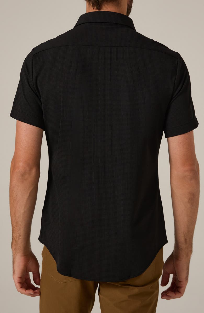 7 Diamonds Alldridge Short Sleeve Button-Up Shirt, Alternate, color, Black