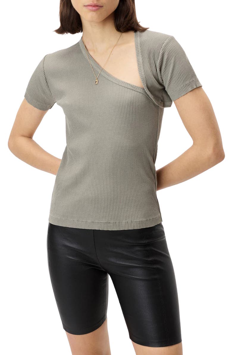 John Elliott Asymmetrical Neck Top, Main, color, 