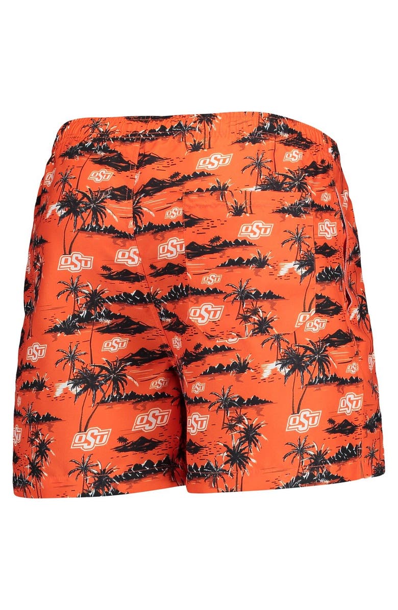 FOCO Men's FOCO Orange Oklahoma State Cowboys Island Palm Swim Trunks, Alternate, color, 