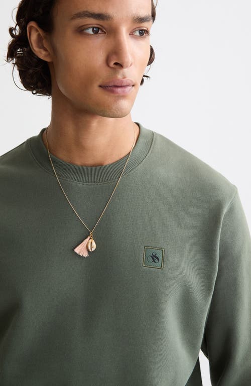 Scotch & Soda Seasonal Core Crewneck Sweatshirt In Green