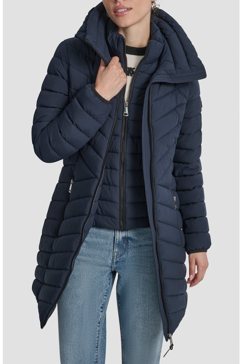 Stretch Packable Coat, Alternate, color, DARK NAVY