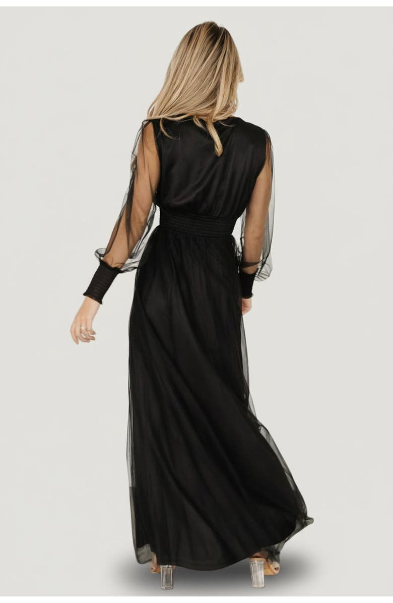 Baltic Børn Layla Tulle Maxi Dress, Alternate, color, Black