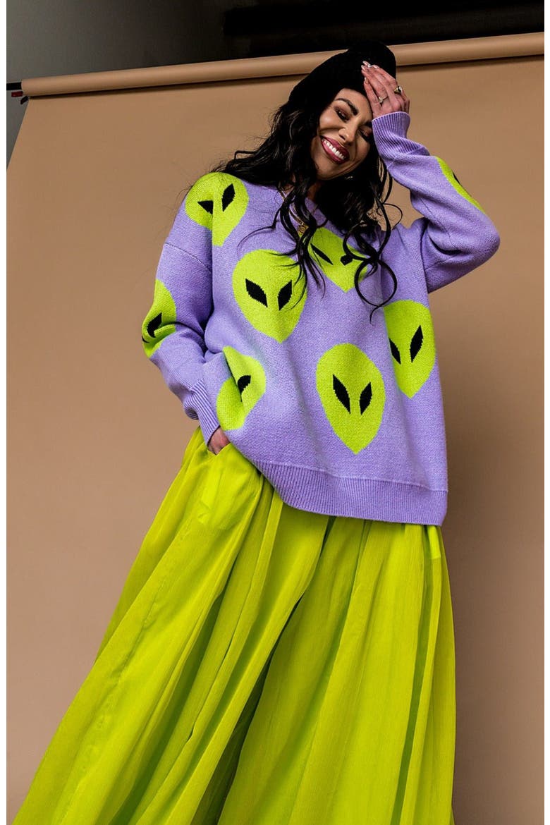 Dressed in Lala Alien Crewneck Sweater (Women) | Nordstrom