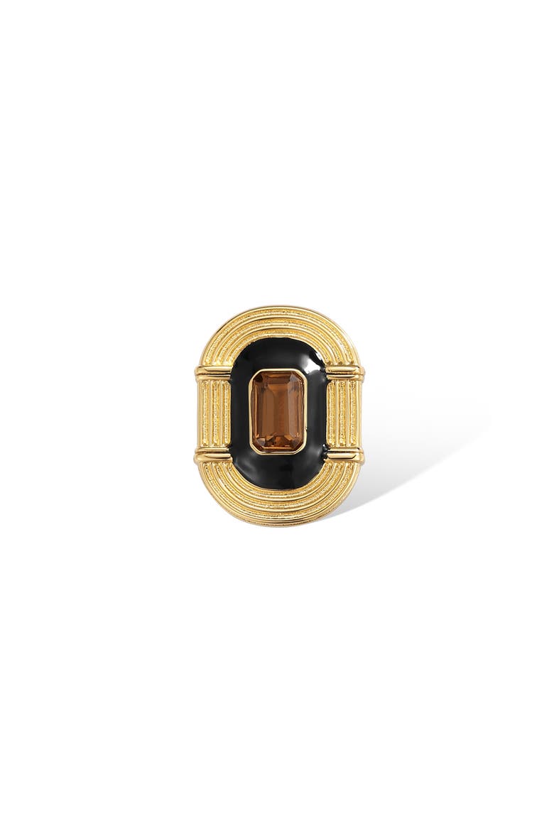 Roman Night Earrings, Alternate, color, Brown & Gold