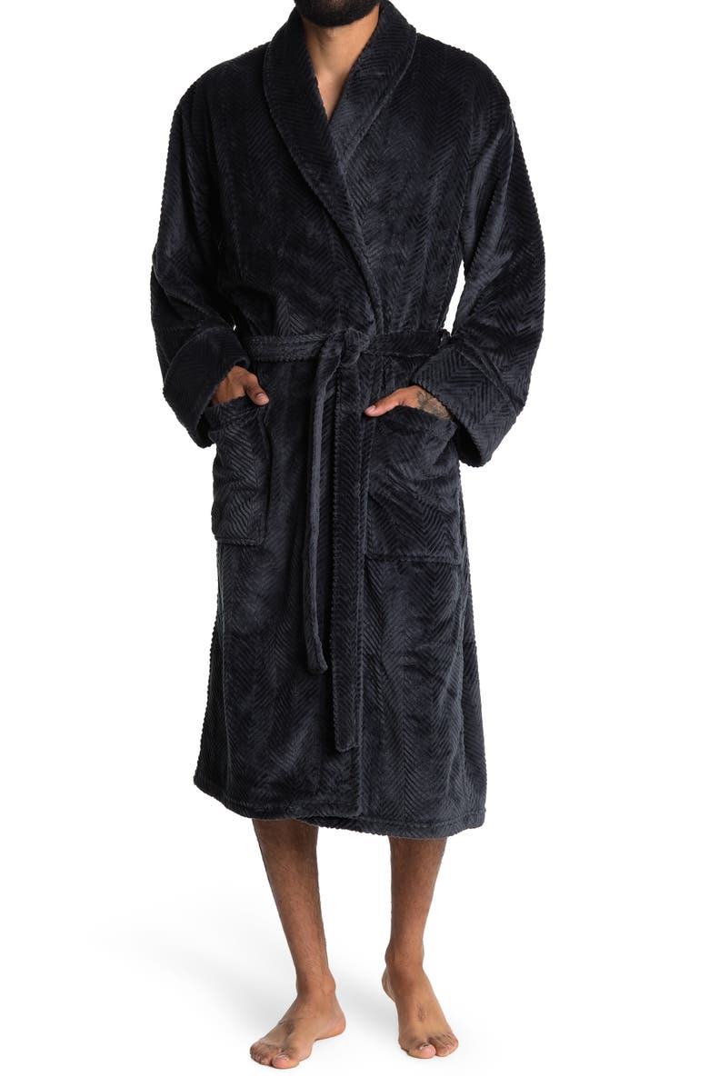Daniel Buchler Plush Chevron Robe, Main, color, 
