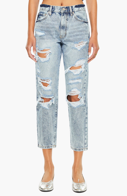 Kancan Karen Ultra High Rise Mom Jeans In Blue
