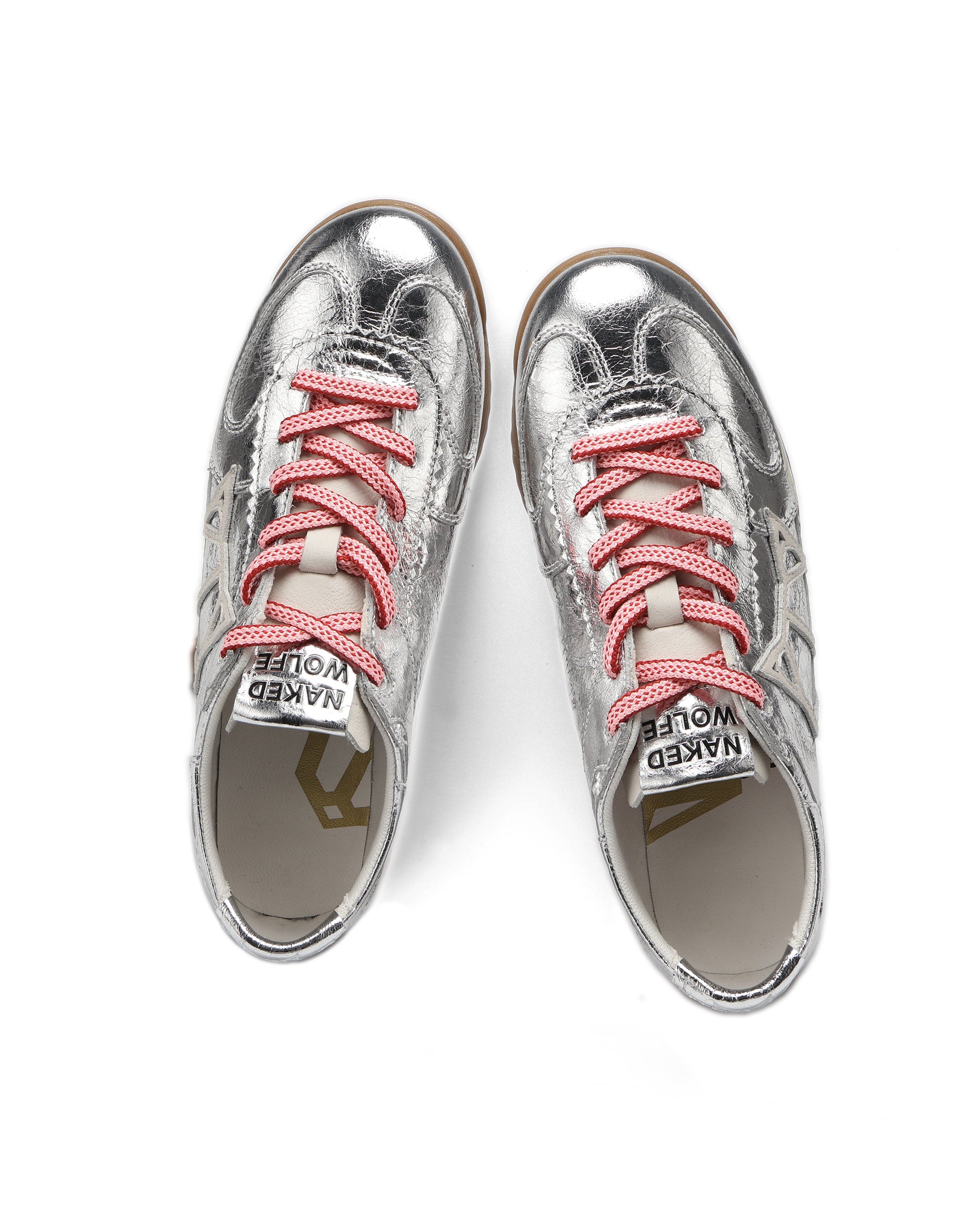 Naked Wolfe Exposuree Leather Sneaker, Alternate, color, Silver