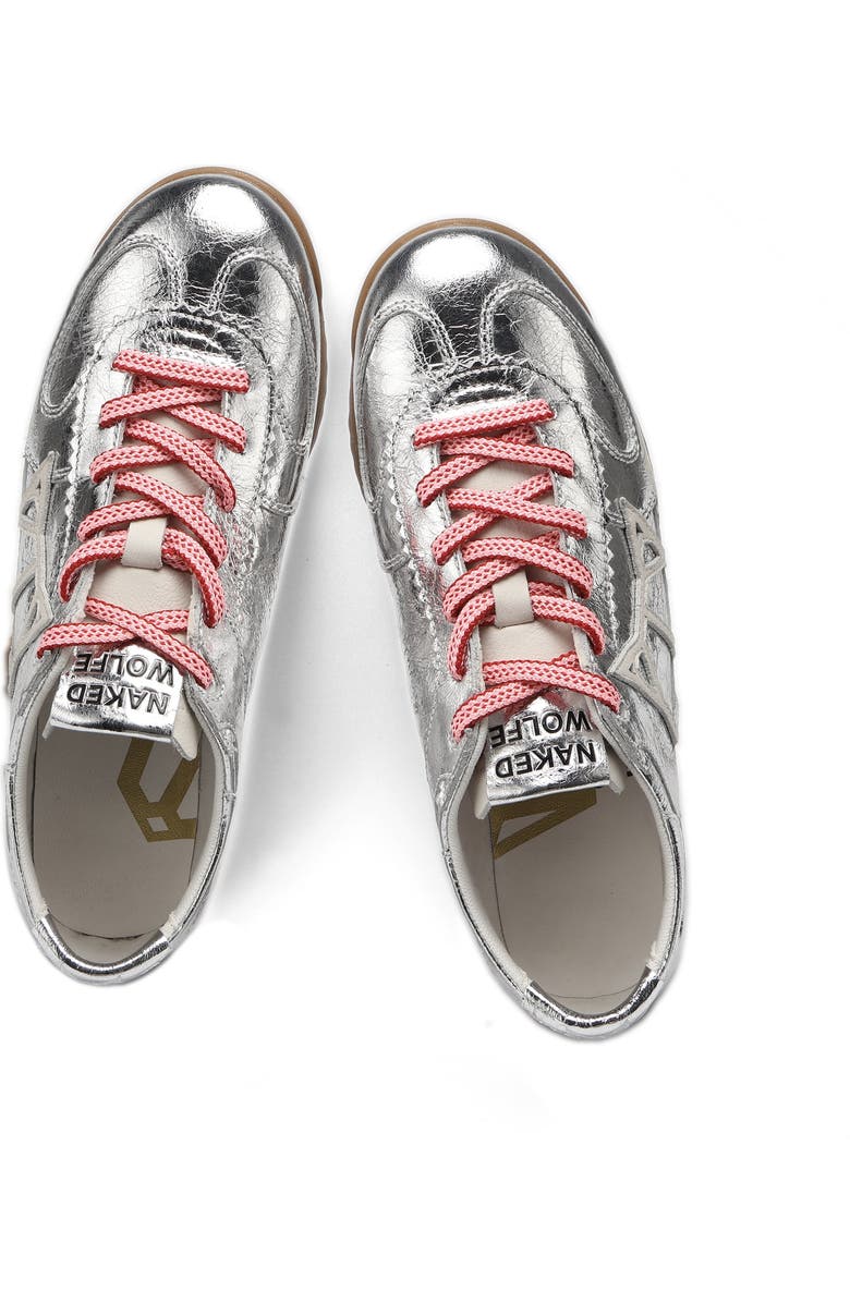 Naked Wolfe Exposuree Leather Sneaker, Alternate, color, Silver